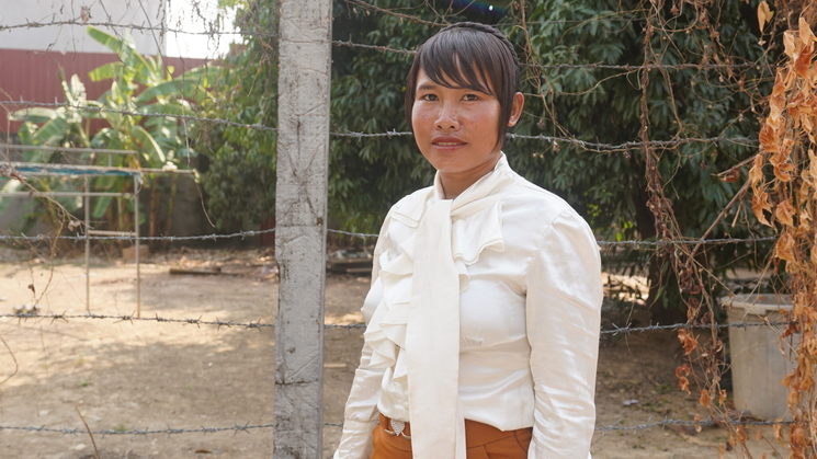 Kan Hakunthea, chef d'un groupe de femmes dans le village de Svay Rieng, le 2 février 2024.(Kong Raksmey)