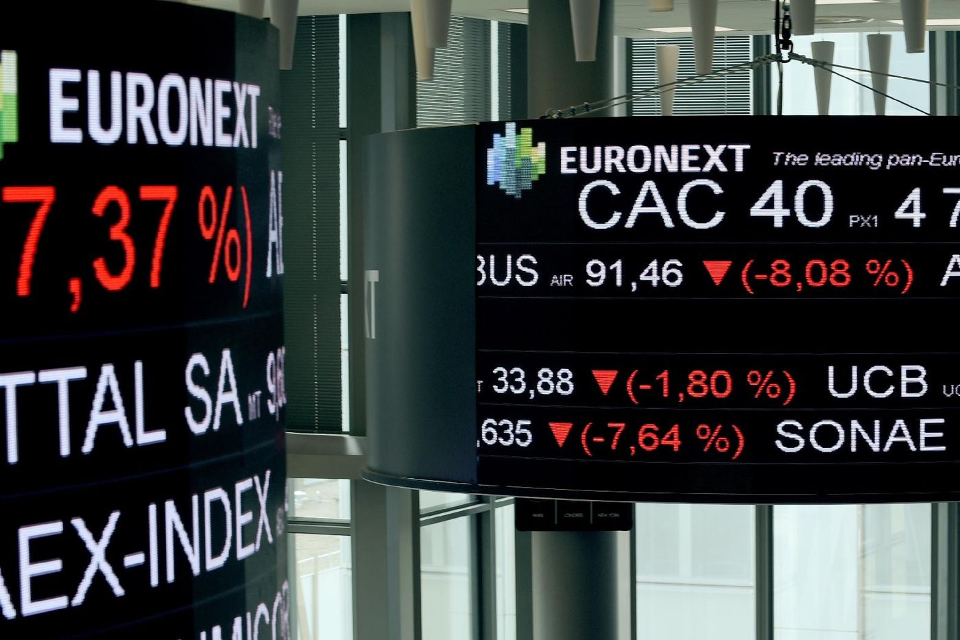 , Les Bourses européennes terminent en baisse